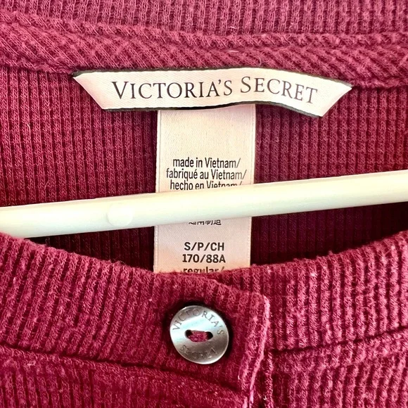 Victoria's Secret Burgundy Pajama Lounge Set Small - Picture 3 of 6